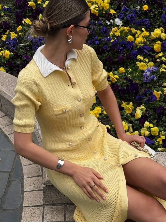 Women’s Short-Sleeved Knit Maxi Dress