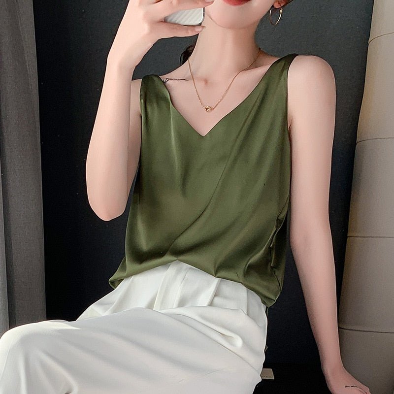 Women’s Sleeveless Top with Wide Straps