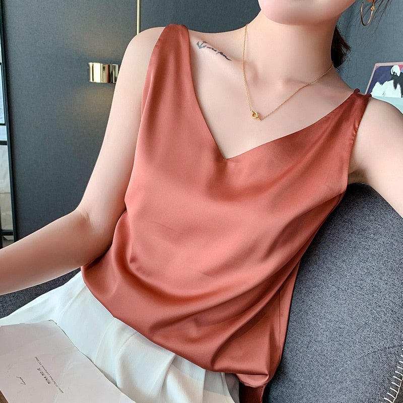 Women’s Sleeveless Top with Wide Straps