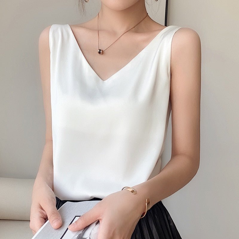 Women’s Sleeveless Top with Wide Straps