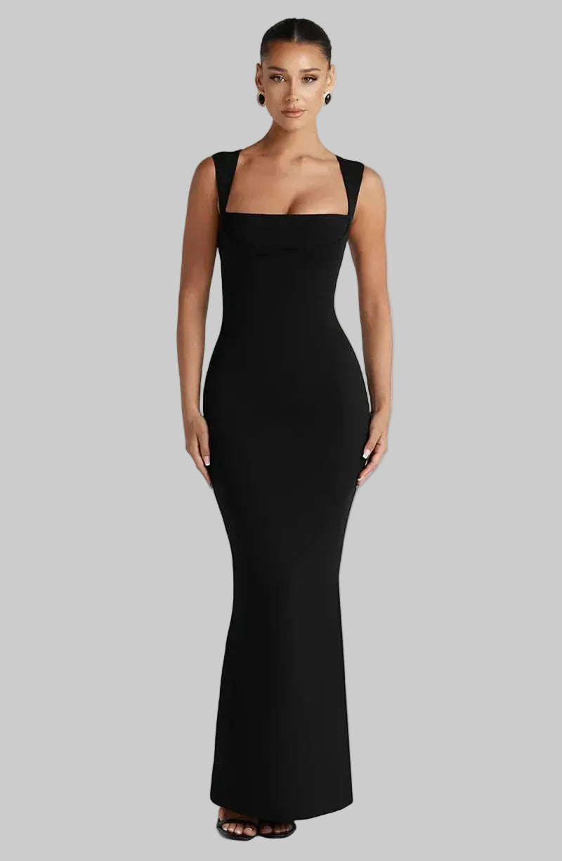 Women’s Square-Neck Sleeveless Maxi Dress