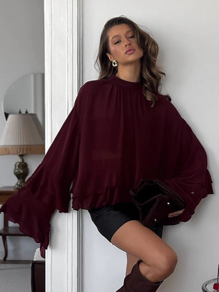 Women's Tiered Bell Sleeve Top
