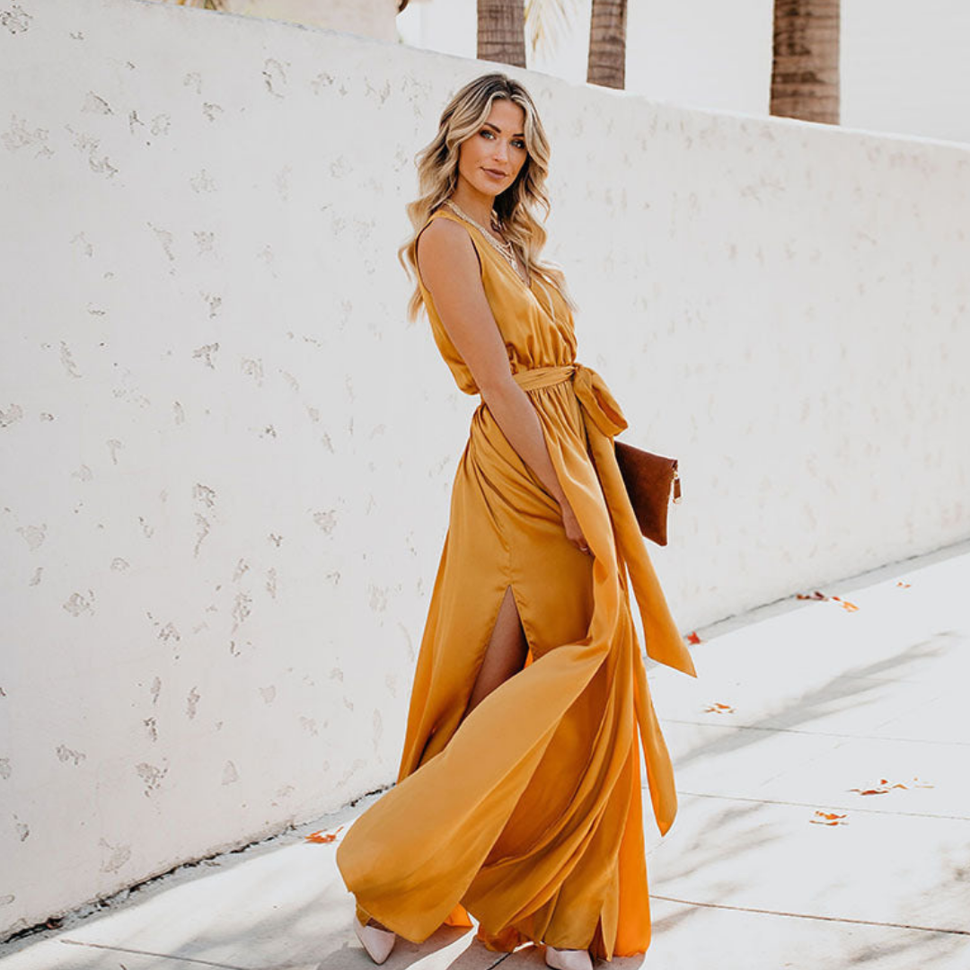 Women’s Waist Tie Maxi Dress
