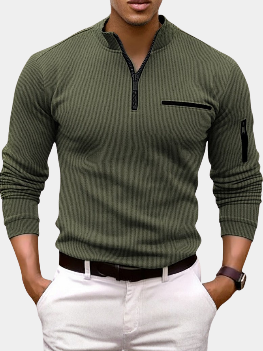 Men's Quarter Zip Shirt – Long Sleeve