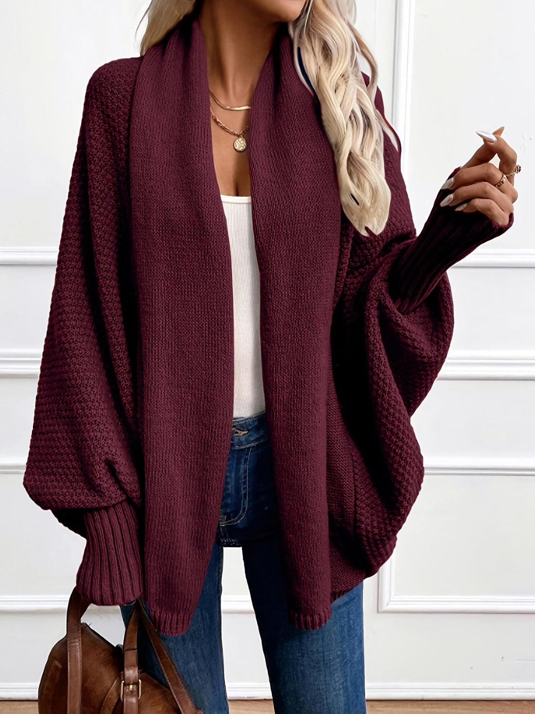 Women's Shawl Collar Cardigan – Draped Longline