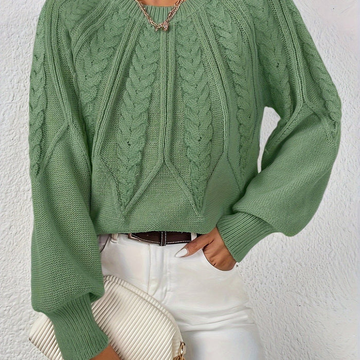 Relaxed Cable-Knit Sweater