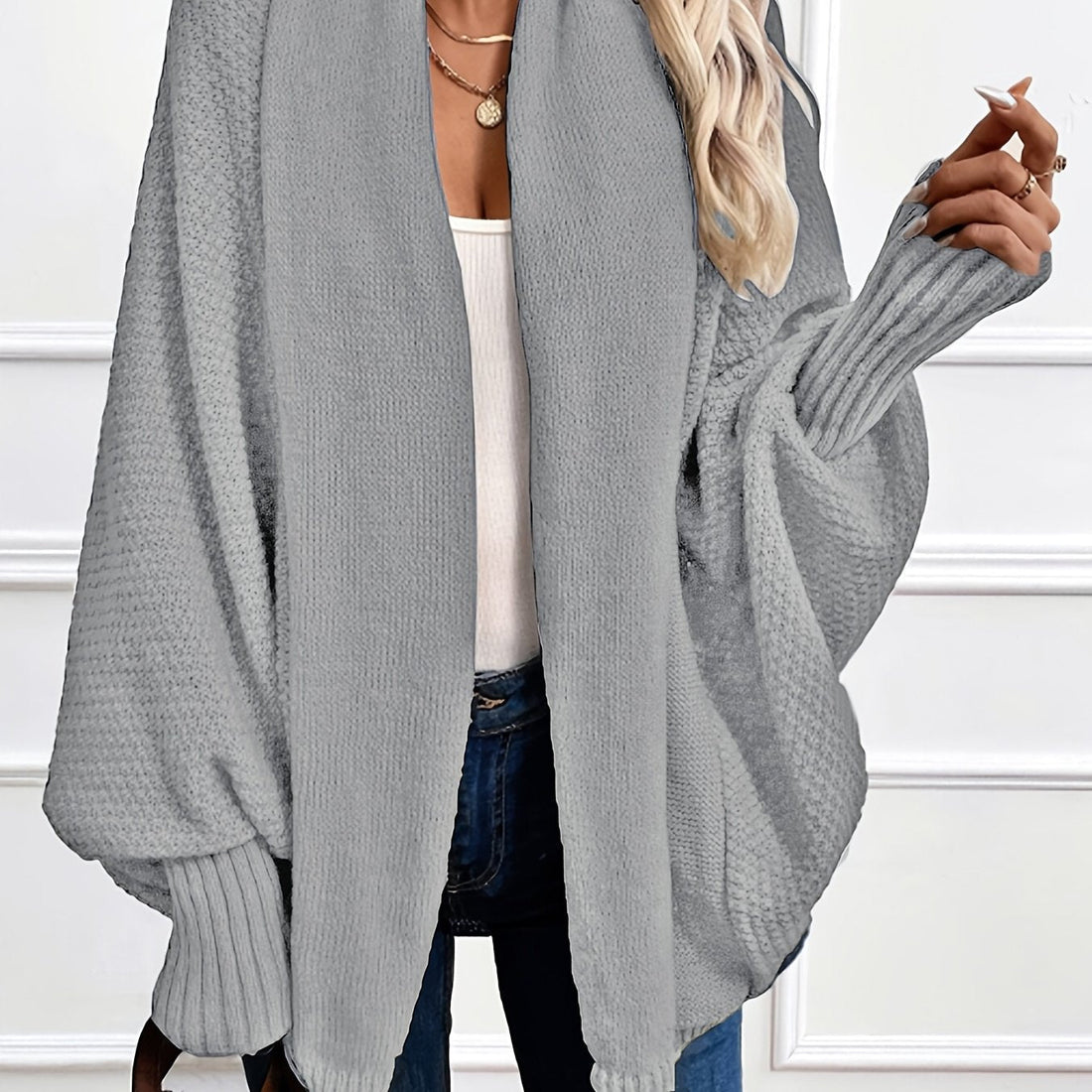 Women's Shawl Collar Cardigan – Draped Longline
