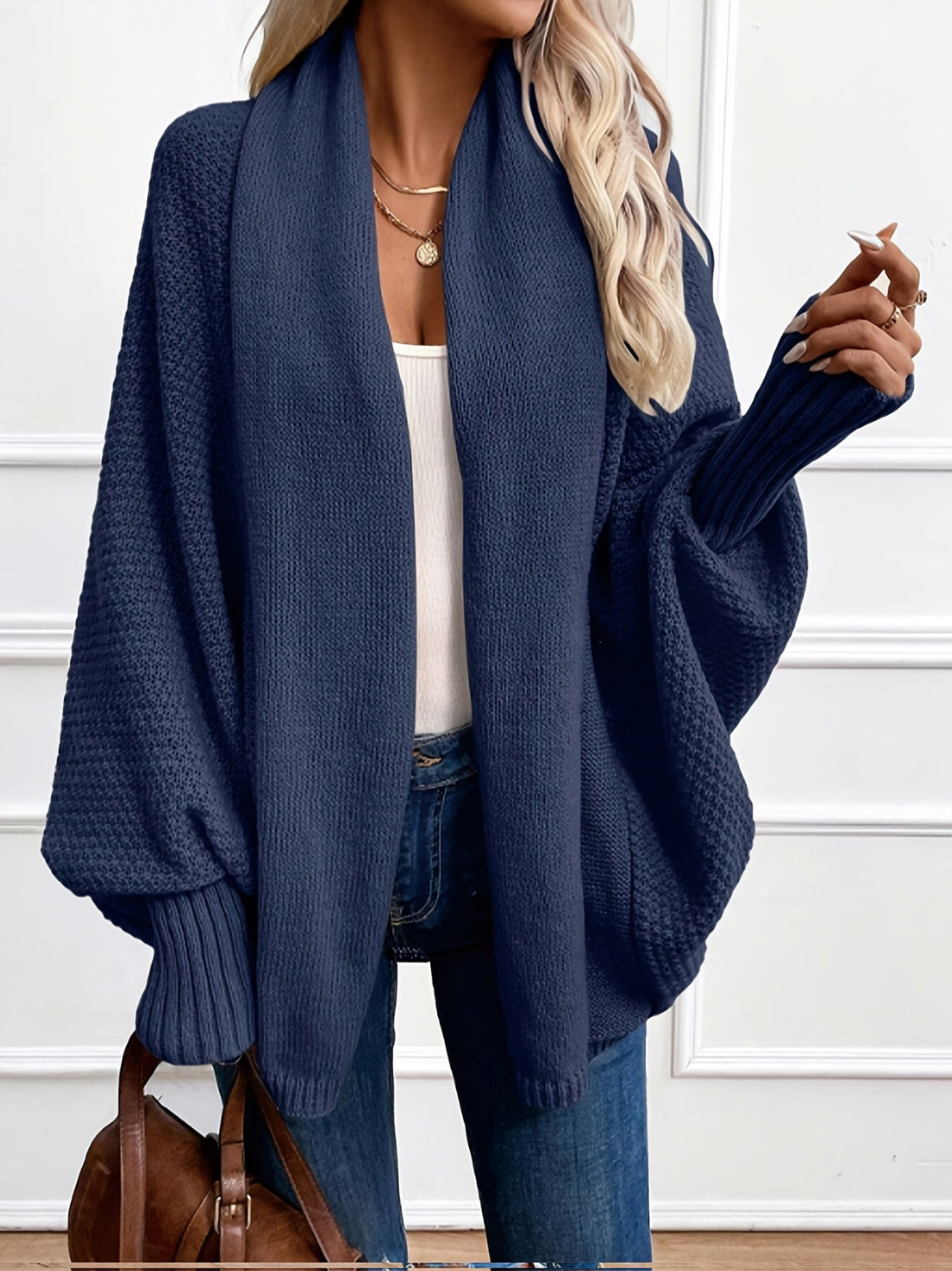 Women's Shawl Collar Cardigan – Draped Longline
