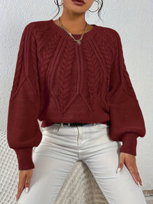 Relaxed Cable-Knit Sweater