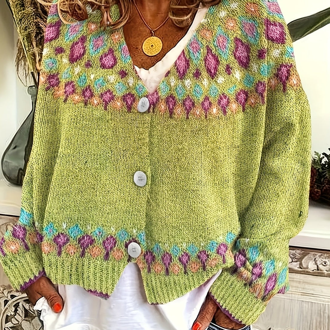Women's Fair Isle Cardigan – Nordic Knit