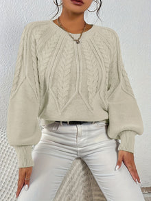 Relaxed Cable-Knit Sweater