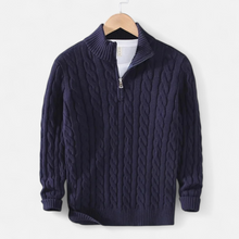 Men’s Thick-Knit Turtleneck Zip Sweater