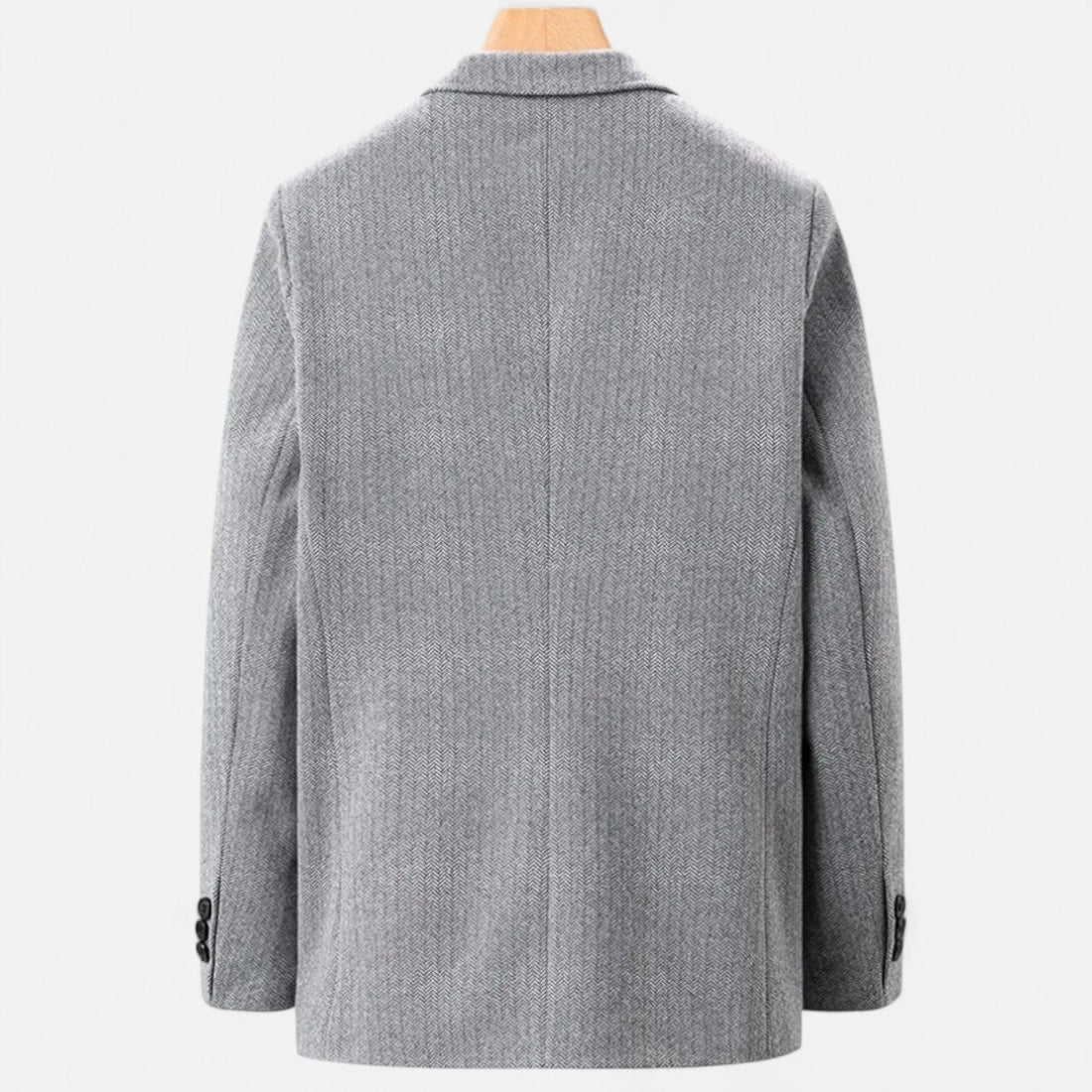 Men’s Wool Blend Jacket – Business Lapel Elegance