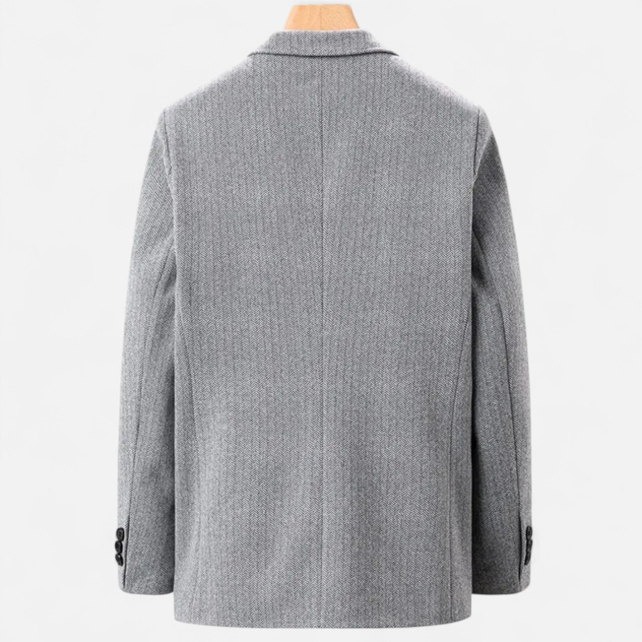 Men’s Wool Blend Jacket – Business Lapel Elegance