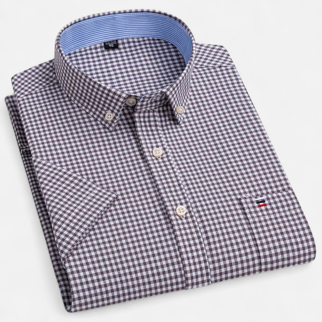Men's Oxford Cotton Short-Sleeve Summer Shirt
