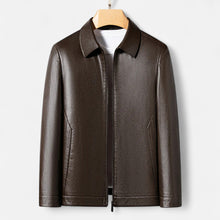 Men’s PU Leather Jacket – Stand Collar Autumn Elegance