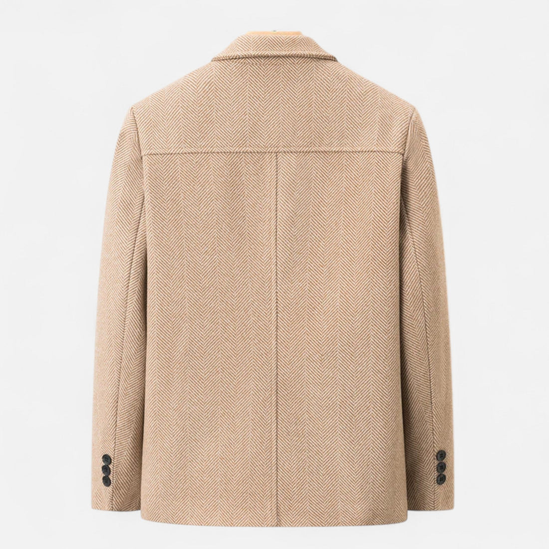 Men’s Wool Blend Jacket – Business Lapel Elegance