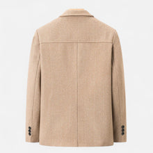 Men’s Wool Blend Jacket – Business Lapel Elegance