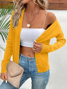 Women's V Neck Cardigan – Button Front Knit