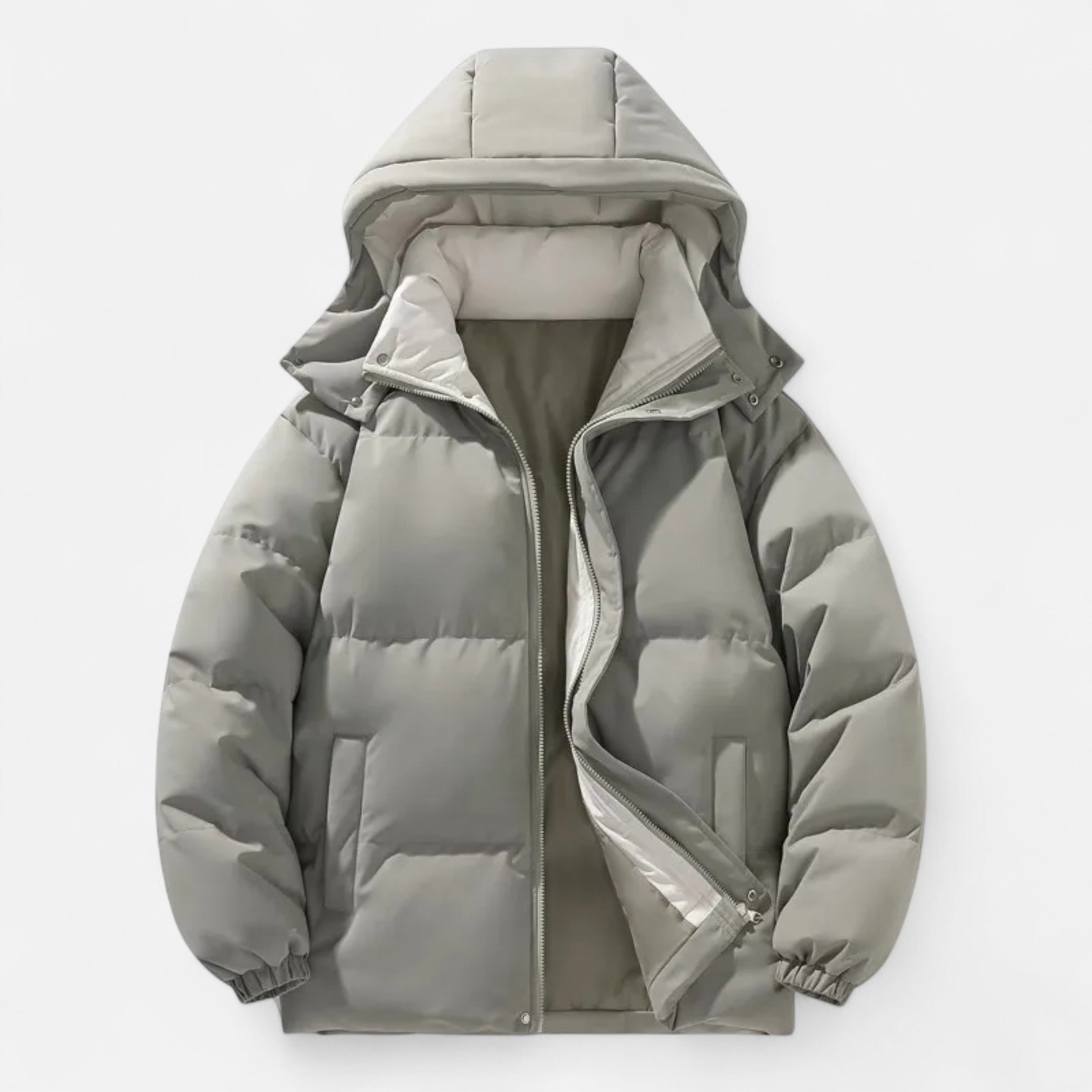 Men’s Detachable-Hood Padded Jacket