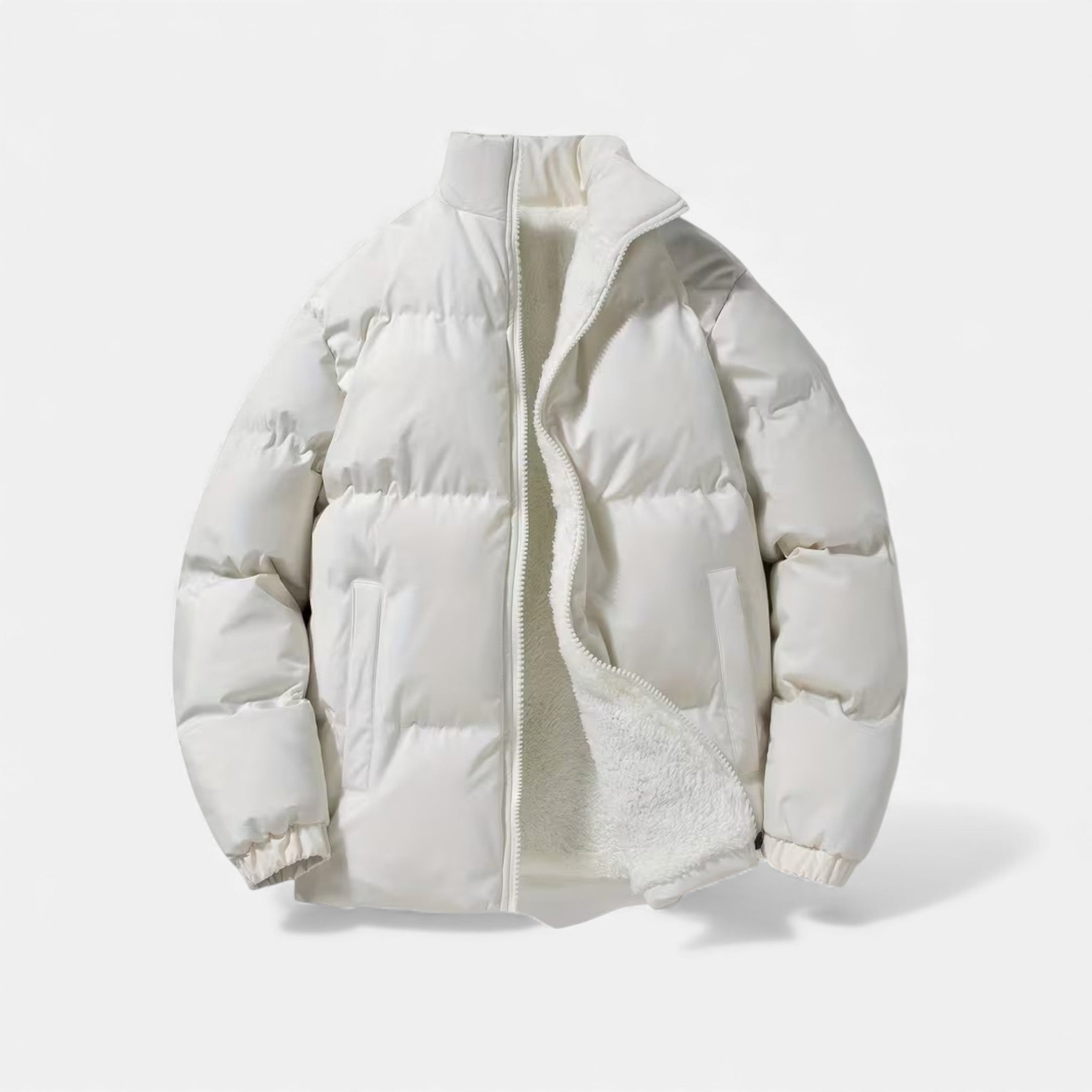 Men’s Lambswool Plush Puffer Jacket for Autumn/Winter