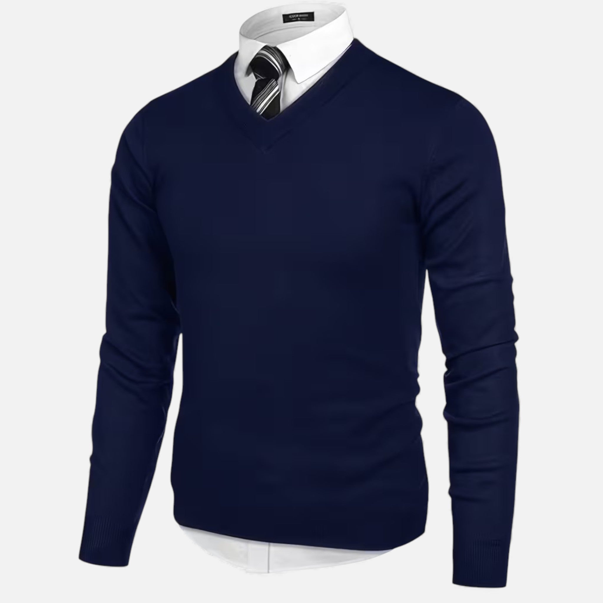 Men’s V-Neck Knit Sweater for Autumn/Winter
