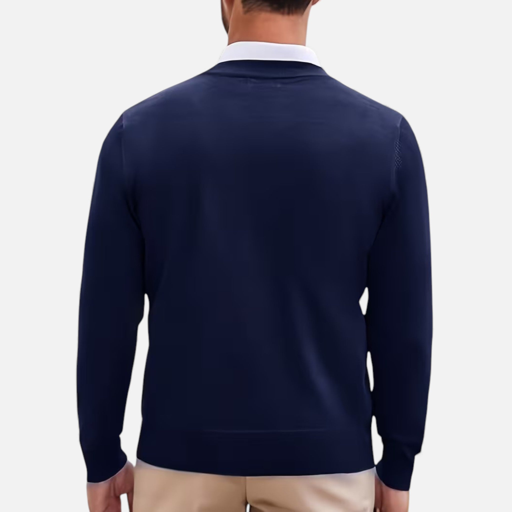 Men’s V-Neck Knit Sweater for Autumn/Winter