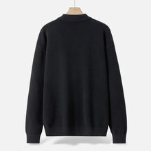 Men’s Loose-Fit Button-Up Polo Sweater
