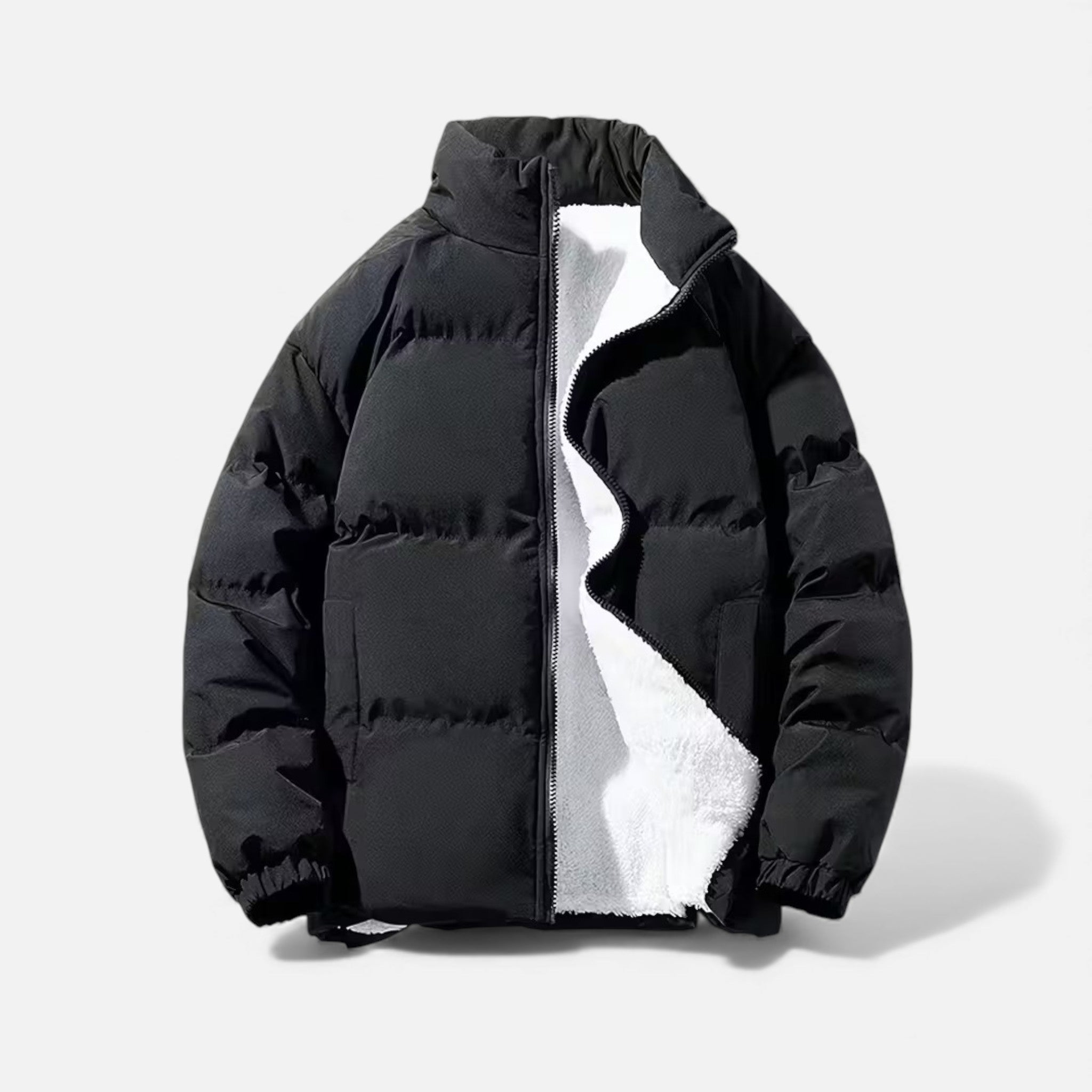 Men’s Lambswool Plush Puffer Jacket for Autumn/Winter