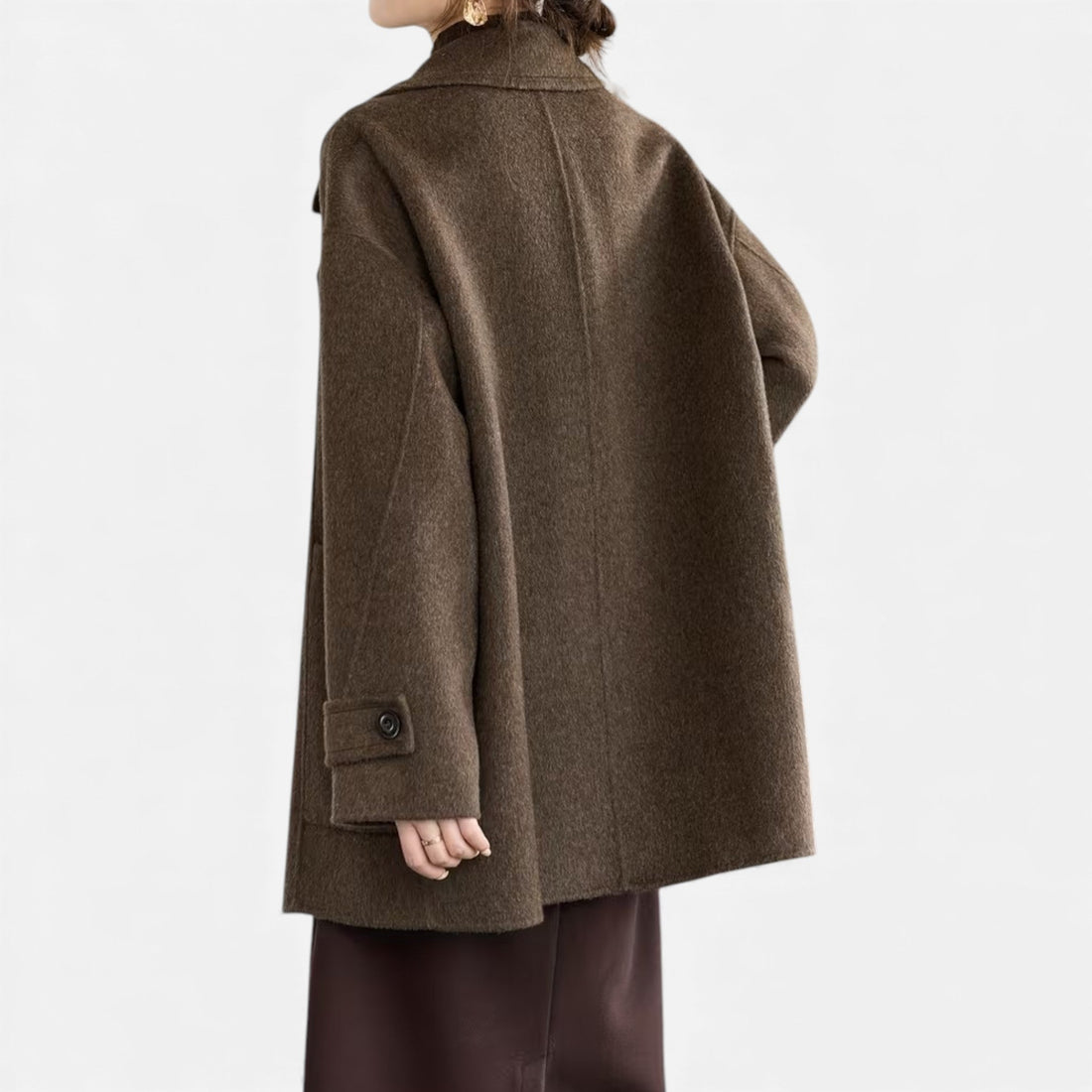 Women's Thick Alpaca-Blend Winter Coat