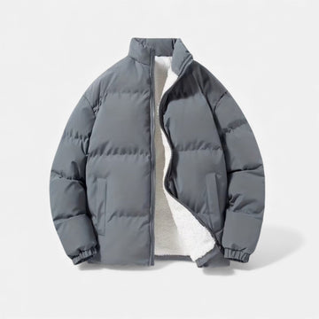 Men’s Lambswool Plush Puffer Jacket for Autumn/Winter