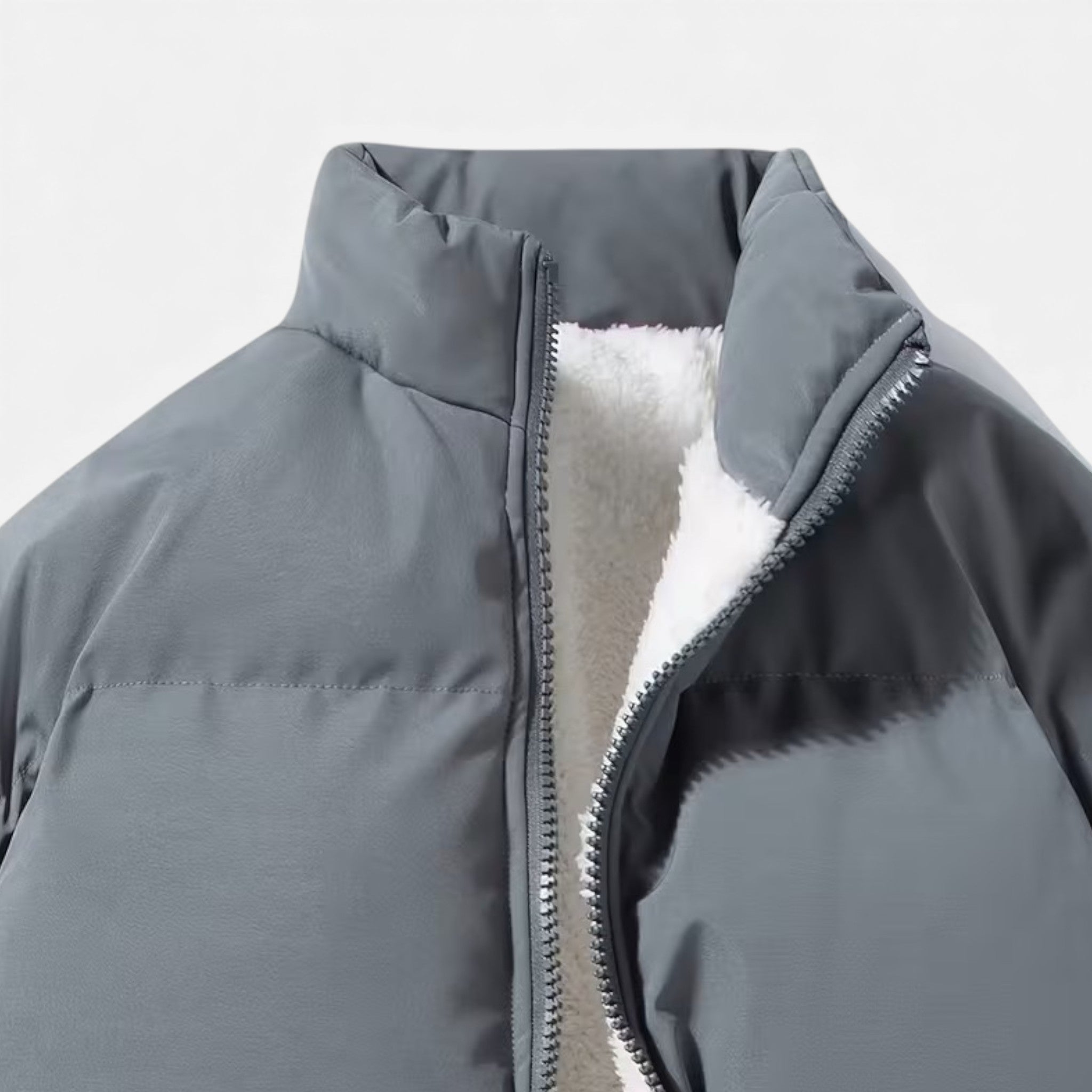 Men’s Lambswool Plush Puffer Jacket for Autumn/Winter