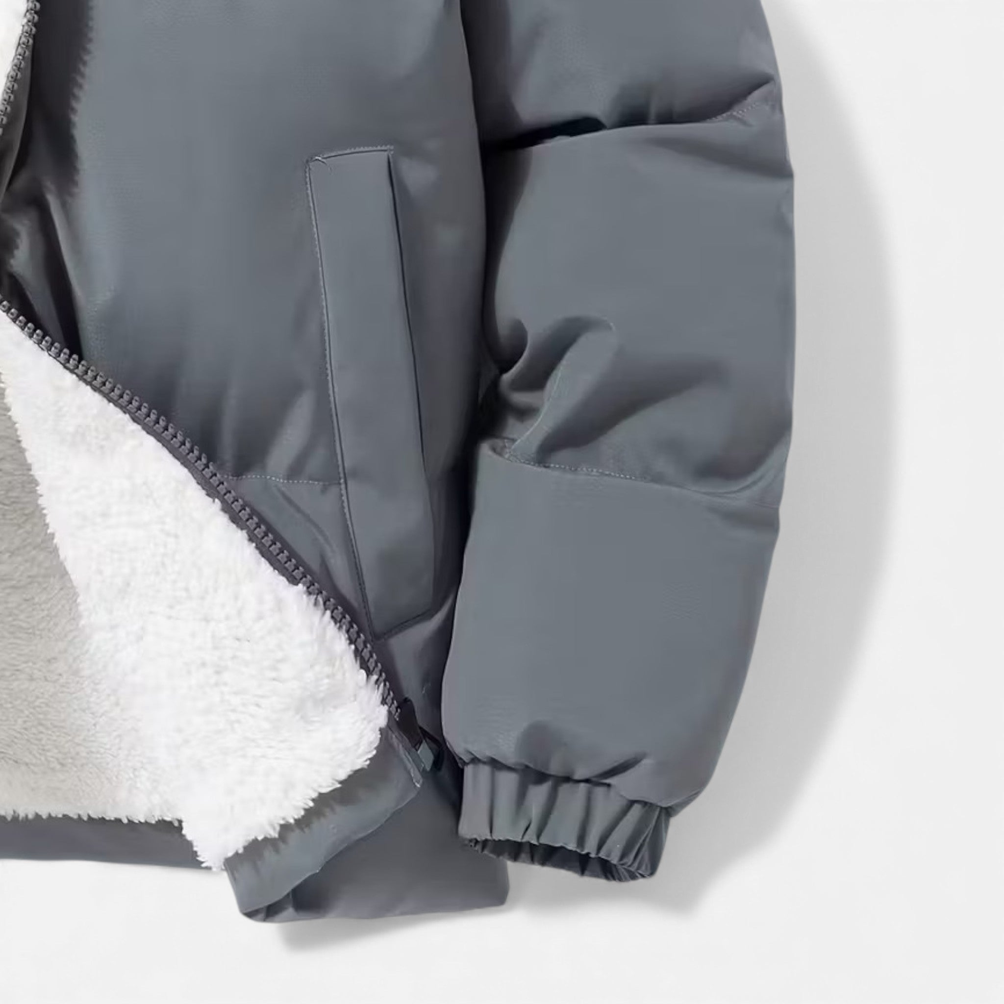 Men’s Lambswool Plush Puffer Jacket for Autumn/Winter