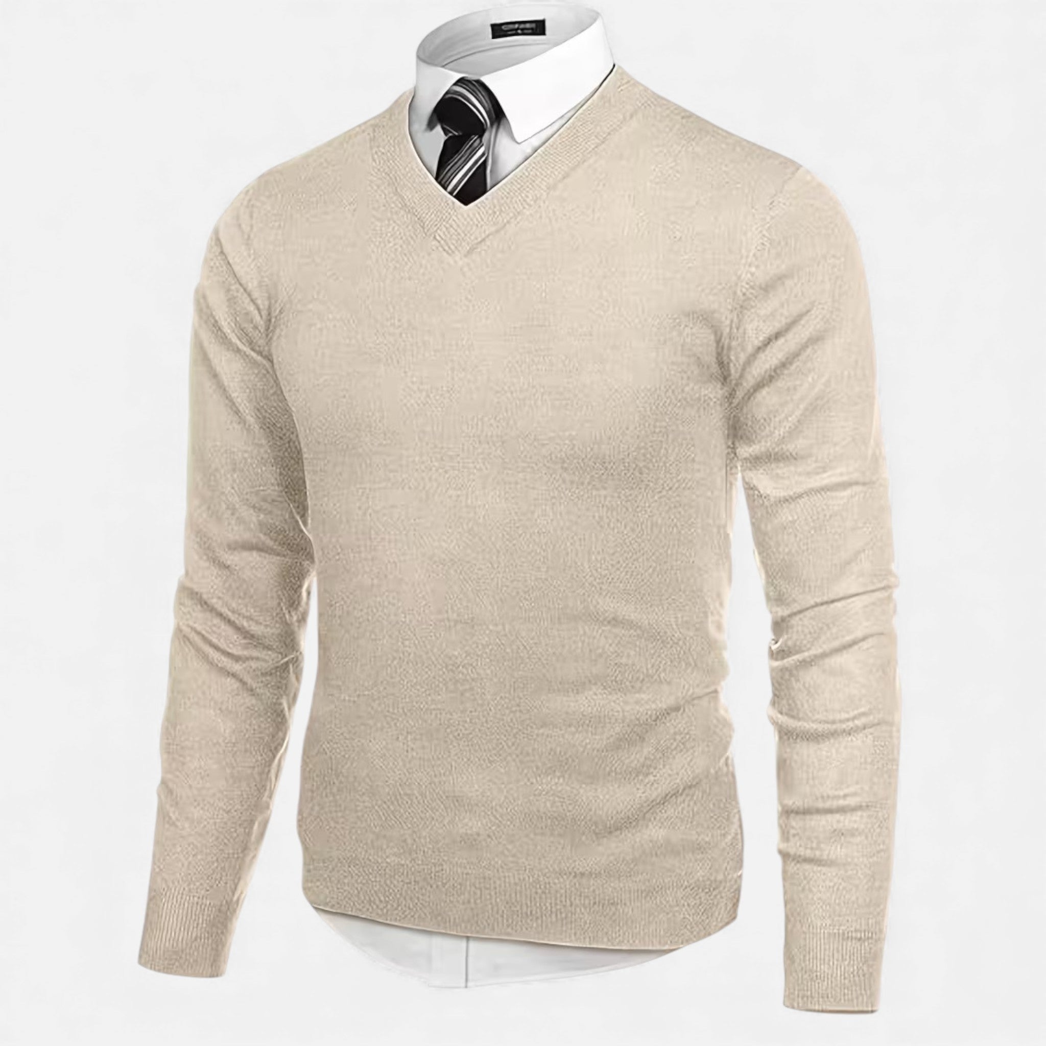 Men’s V-Neck Knit Sweater for Autumn/Winter