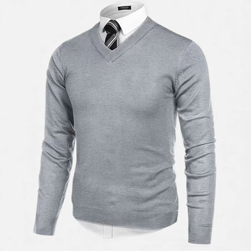 Men’s V-Neck Knit Sweater for Autumn/Winter