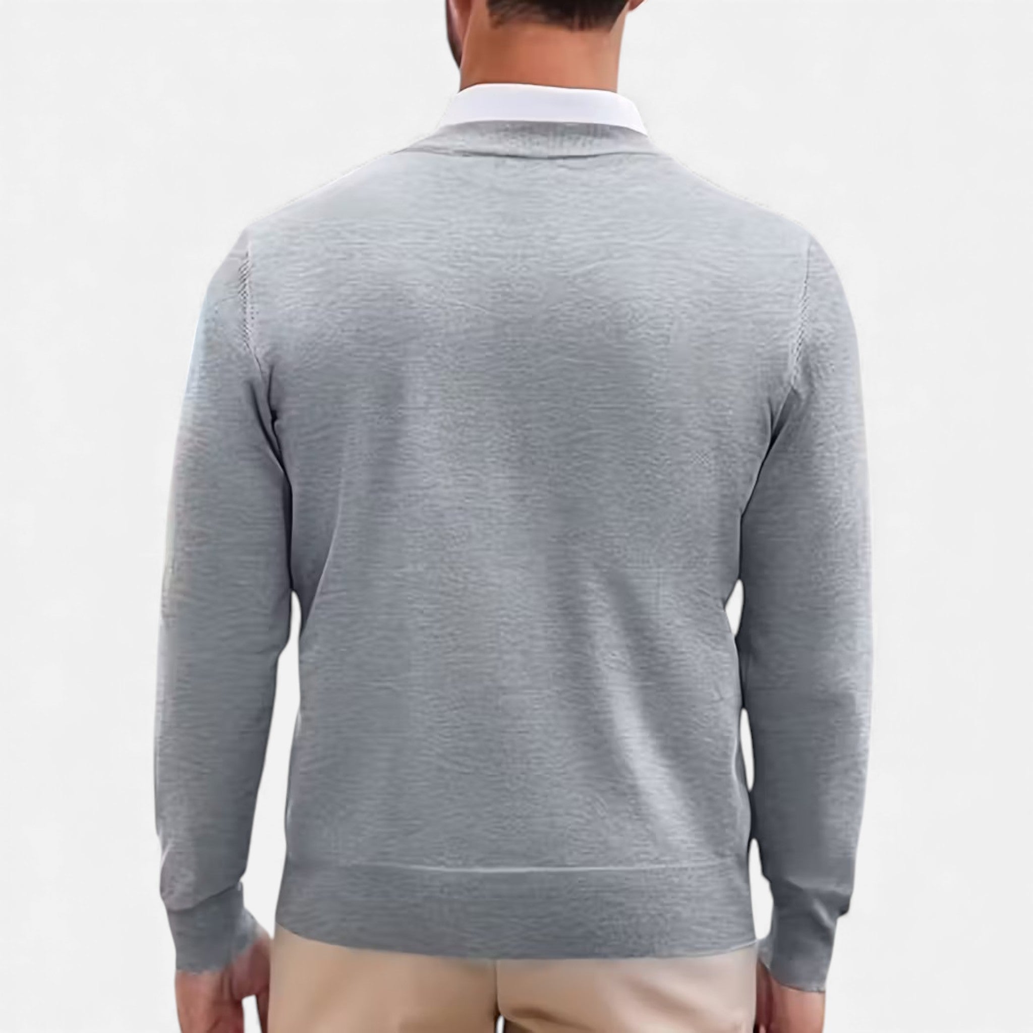 Men’s V-Neck Knit Sweater for Autumn/Winter