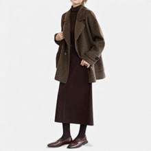 Women's Thick Alpaca-Blend Winter Coat