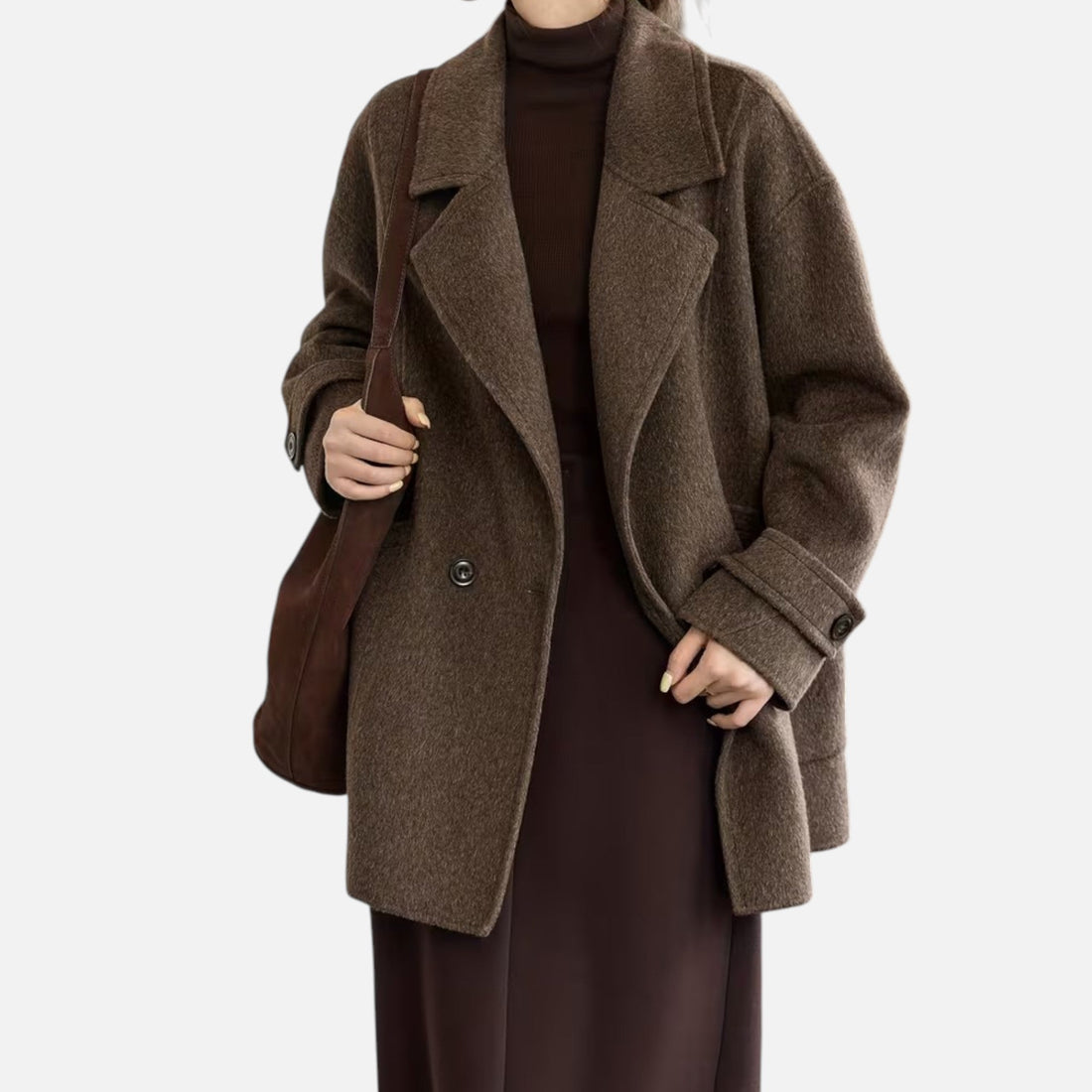 Women's Thick Alpaca-Blend Winter Coat