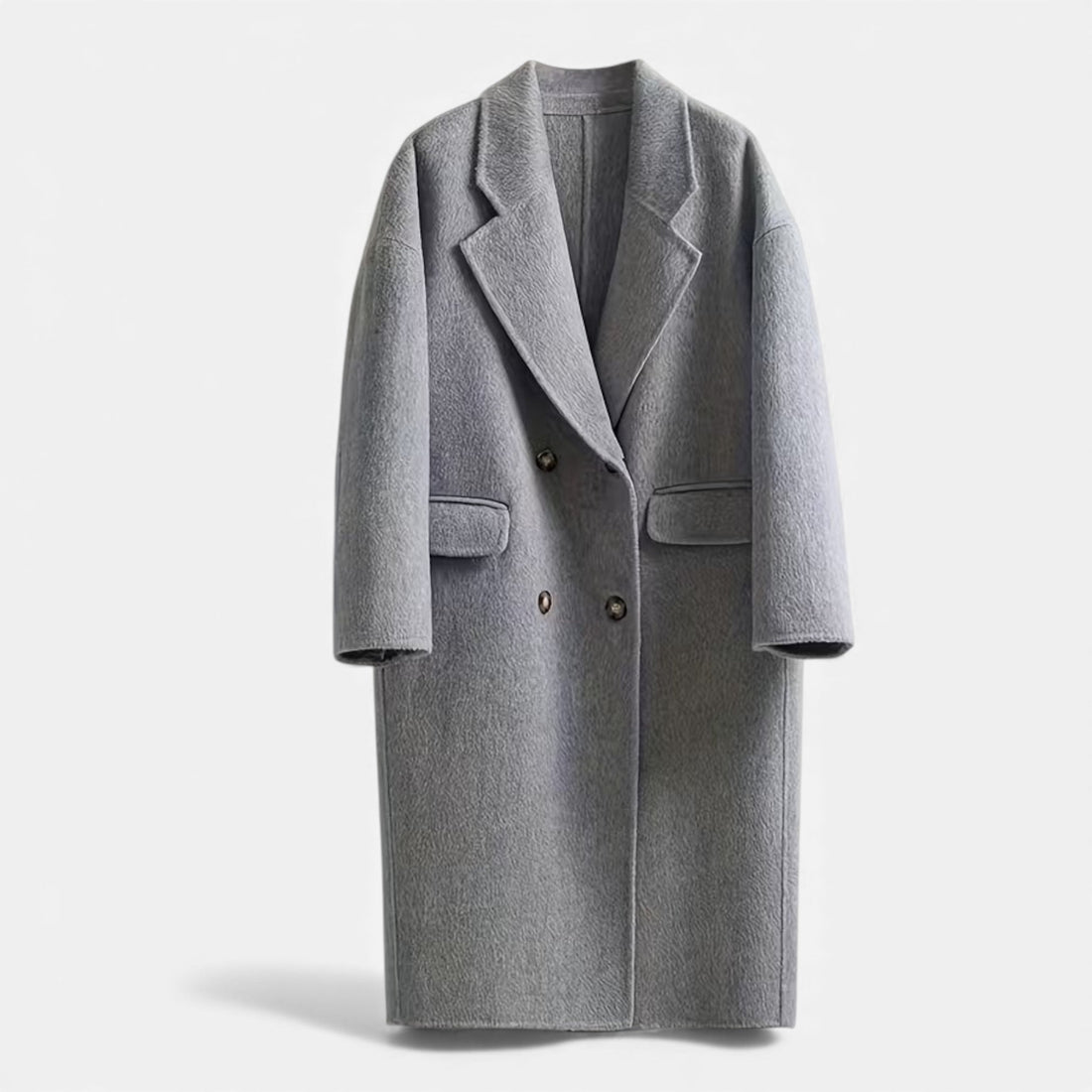 Women's Wool-Blend Double Pocket Winter Coat