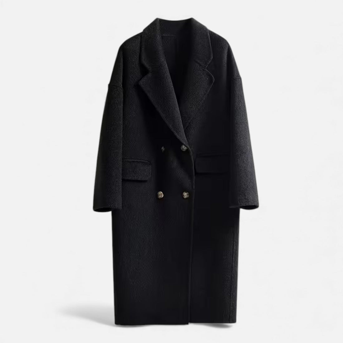 Women's Wool-Blend Double Pocket Winter Coat