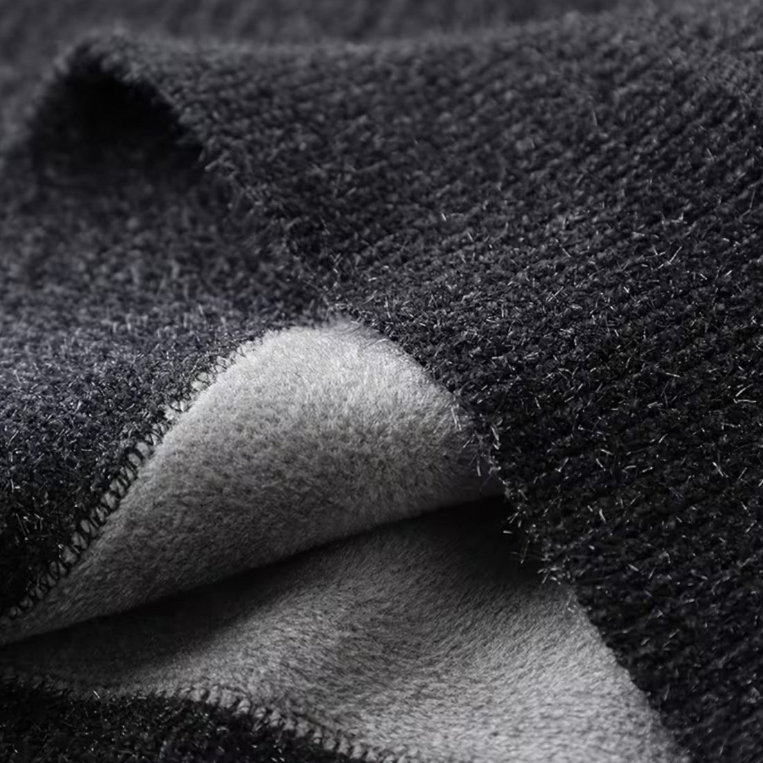 Men’s Thick Half-Zip Striped Knit Sweater