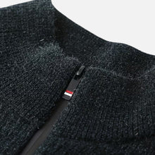 Men’s Thick Half-Zip Striped Knit Sweater