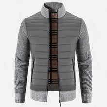 Men’s Fleece Stand-Collar Patchwork Jacket