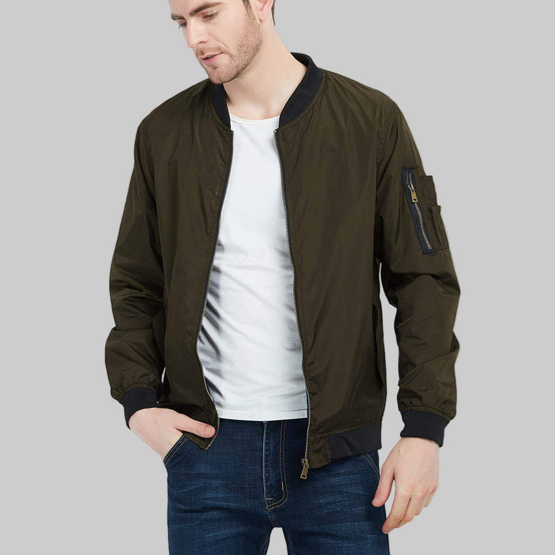 Men’s Zip-Up Bomber Jacket