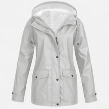 Women’s Hooded Ski Coat in Plush Velvet Windproof
