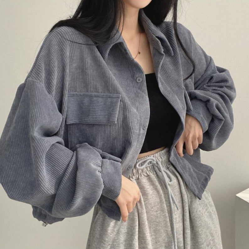Women’s Corduroy Button-Up Jacket