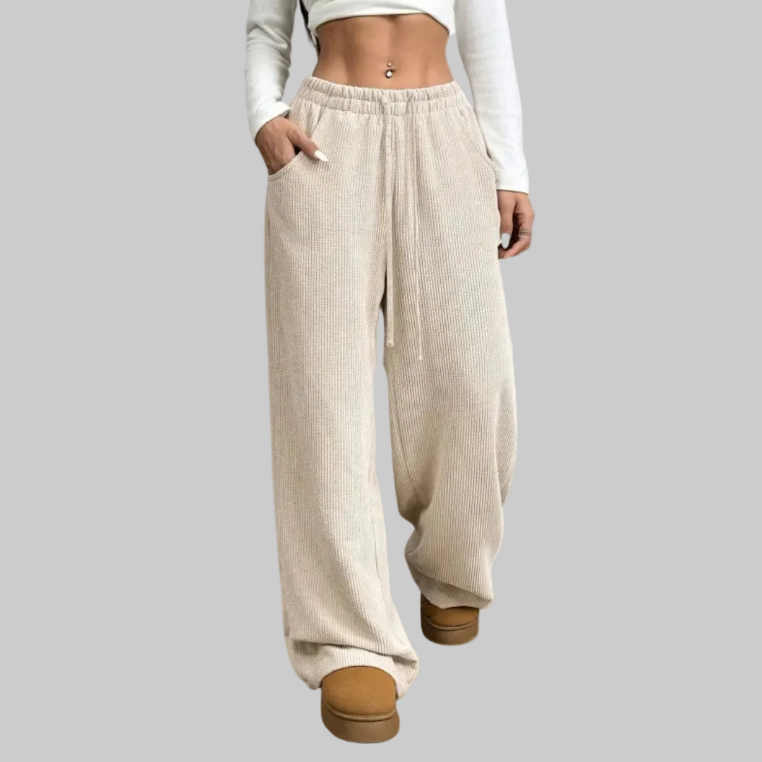 Women’s Ribbed Knit Drawstring Pants
