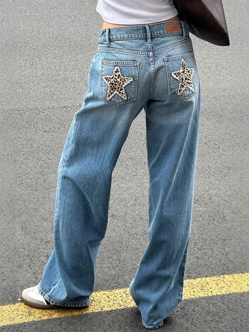 Women’s Jeans with Star Pocket Patches