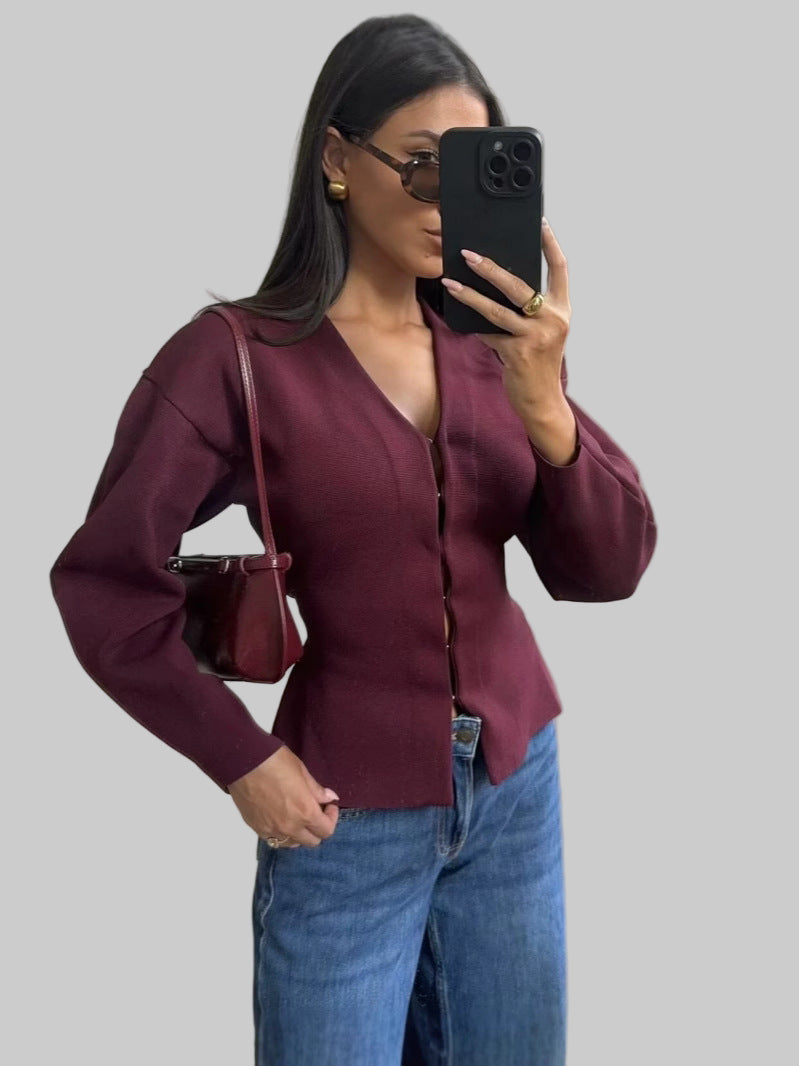 Women’s Knit Cardigan and Skirt Set