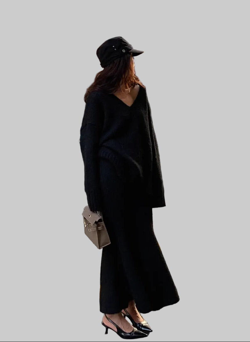 Women’s Knit Sweater and Skirt Set